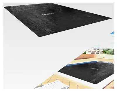 Produktbild von Solarabdeckplane für Pools eckig 3 x 2 m Schwarz | Stärke 120 µm | Zuschneidbare Solarfolie | Wassererwärmung durch Solarenergie