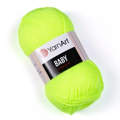 Produktbild von Yarn Art Baby 8232 Neon Green Strickgarn