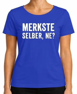 Zdjęcie produktu dla Zauważysz to sam zabawne bezczelne sarkastyczne stwierdzenie humorystyczne powiedzenie damska koszulka, niebieski, XL