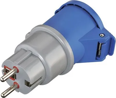 Produktbild von Steckeradapter 16A männlich auf weiblich IEC 16A 2p+t 250V - Electraline