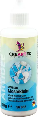 Produktbild von CREARTEC weißer Mosaikkleber - ideal um alle Arten von Mosaiksteinen aufzukleben - Inhalt 100g - 56852