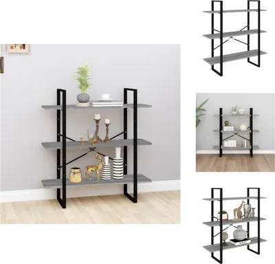 Obrázok produktu pre vidaXL Regál Grey Sonoma 100x30x105 cm Materiál na báze dreva - Regály a knižnice