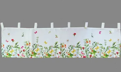 Image de Rideau avec fleurs et papillons 30 x 120 cm