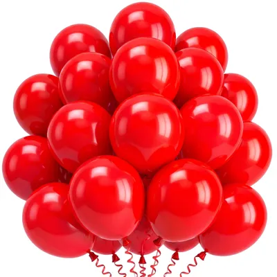 Produktbild von Luftballons - 100 Stück aus Latex - Dekoration für Partys und Veranstaltungen - Rot - 12 Zoll