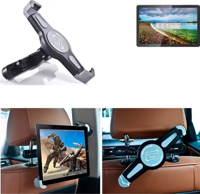 Produktbild von K-S-Trade Tablethalterung kompatibel mit Blackview Tab 12 KFZ Kopfstützen Halterung 360° Auto Sitzhalterung Headrest Holder Halter Tablet PC