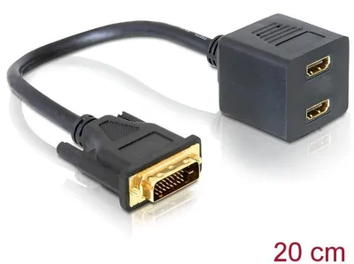 Image de DELOCK Adaptateur DVI DVI(24+1) -> 2x HDMI St/Bu