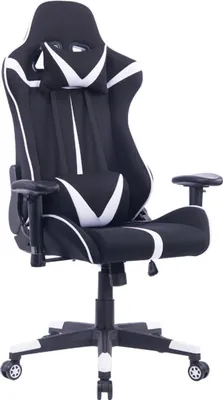 Immagine prodotto di Happyment Luxe Gamestoel - Sedia ergonomica da gioco e da ufficio - Altezza regolabile - Nero/Bianco - Ecopelle