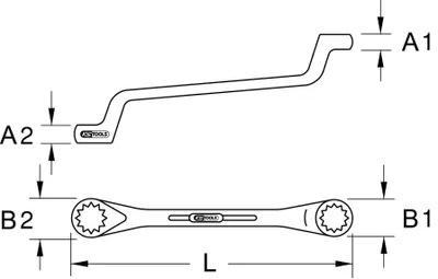 Produktbild von KS TOOLS Doppelringschlüssel 964.1106 Edelstahl 70g