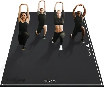 Zdjęcie produktu dla innhom mata ochronna na podłogę sprzęt fitness 304x182x0,7 cm czarna