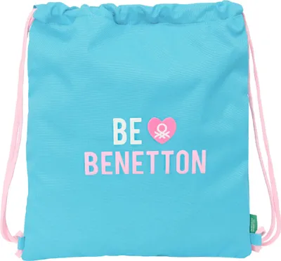 Obrázok produktu pre Batoh s popruhmi Benetton Unique pink tyrkysová 35 x 40 x 1 cm
