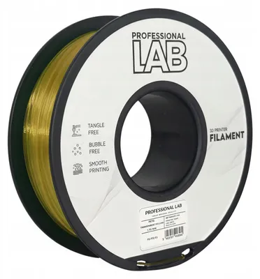 Zdjęcie produktu dla Filament Prof. Lab Pet-G 1.75Mm 1Kg Przezroczysty Żółty | Transparent Yellow