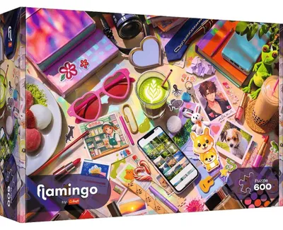 Produktbild von TREFL Puzzle Flamingo: Meine Kartenwelt 600 Puppen