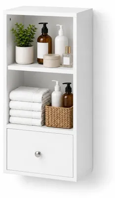 Obrázek produktu pro Závěsná koupelnová skříňka, rozměry 32 x 80 x 28 cm, úsporný design