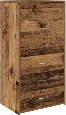 Produktbild von Sideboard mit 6 Schubladen Altholz-Optik 50x34x96 cm