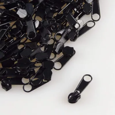 30x #3 Nylon Reißverschlussschieber, Metall, Schwarz