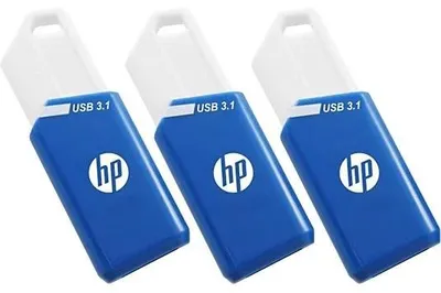 Produktbild von HP X755W PACK x3 USB-Stick 128 GB USB Typ-A 3.2 Gen 1 (3.1 Gen 1) Blau, Weiß