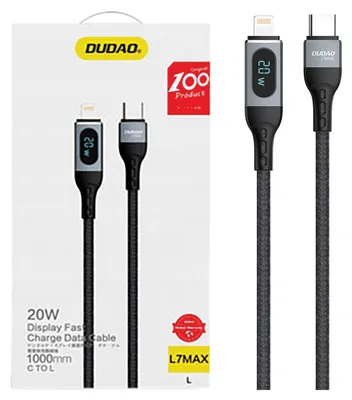 Immagine prodotto di Dudao Cavo di ricarica rapida Usb Tipo C - Lightning Pd 20W 1M Nero (L7Maxl)