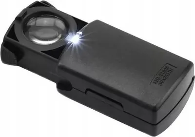 Obrázek produktu pro Kapesní vysouvací lupa s LED diodou 45x zvětšení.