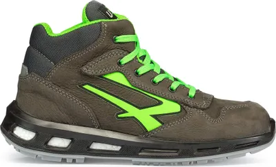 Produktbild von U-Power Red Lion Hummer, Sicherheitsschuhe, hoch, leicht und flexibel, perforationsfest, pannensicher, mit Infinergy-Einsatz, mit Aluminium-Zehenkappen - Grey & Green 38