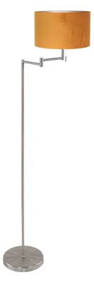 Image de Lampadaire - acier - Bella - métal textile - Ø 45cm - E27 - 3877ST - Mexlite