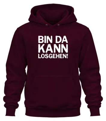 Imagen del producto de Sudadera con capucha uni, color burdeos, talla S. Frase divertida para fiestas y cumpleaños. Diseño irónico
