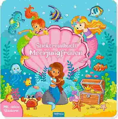 Produktbild von Stickermalbuch Meerjungfrauen, 16 Seiten, ab 5 Jahren,, TRÖTSCH