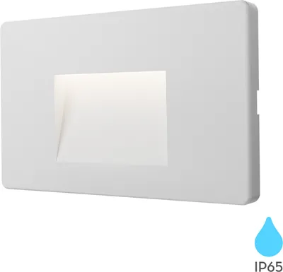 Immagine prodotto di Braytron Lampada LED da 3 W per scale, illuminazione per scale, lampada da scala, luce per gradini, lampada per gradini, forma angolare, bianco