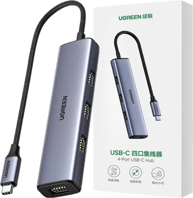 Produktbild von Ugreen Usb Typ C Hub Splitter - 4X Usb 3.2 Gen 1 Silber (Cm473 20841)