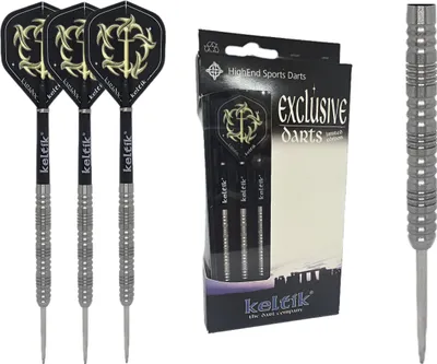 Image de Fléchettes Steeldart Keltik Corvin 20g Silver – 90 % Tungstène