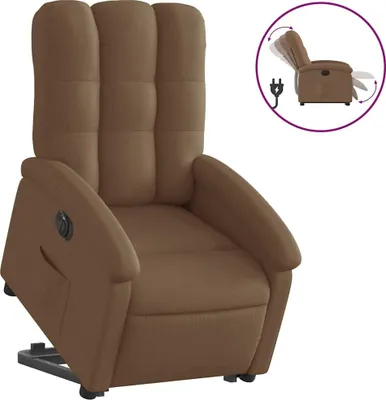 Produktbild von vidaXL Relaxsessel mit Aufstehhilfe Elektrisch Braun Stoff