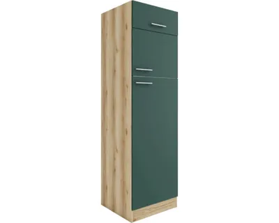 Produktbild von Optifit Kühlumbauschrank für 145er Einbaukühlschrank Savona405 BxTxH 60 x 57,1 x 206,8 cm grün matt zerlegt Anschlag rev