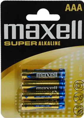 Obrázok produktu pre Maxell BAT006M, Batria na jedno pouitie, AAA, Alkalick, 1,5 V, 4 kusov, ierna, Modr, lt
