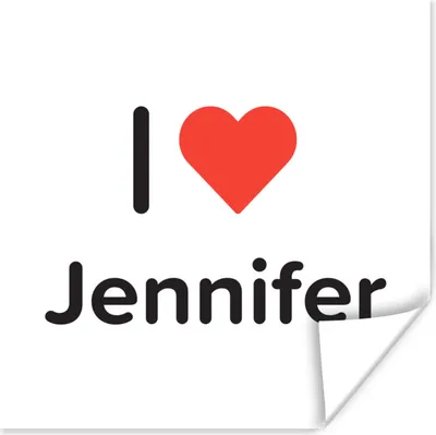 Produktbild von MuchoWow® Poster Ich liebe - Jennifer - Mädchen 100x100 cm - Babyzimmer