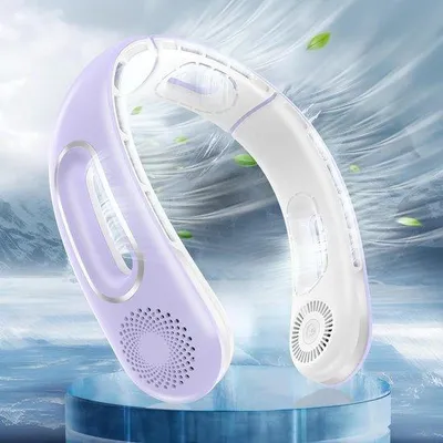 Immagine prodotto di Ventilatore portatile ricaricabile da 5200 mAh senza pale - Ventilatore a 4 velocità per uomini e donne