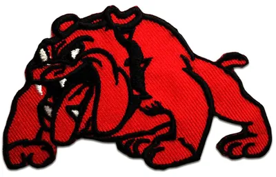 Produktbild von Bulldog Hund - Aufnäher, Bügelbild, Aufbügler, Applikationen, Patches, Flicken, Zum Aufbügeln, Größe: 9,5 x 6 cm