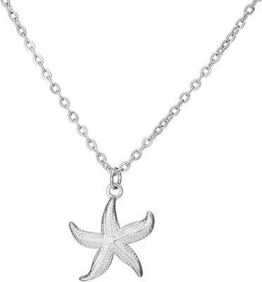 Imagen del producto de Collar de acero inoxidable para mujer, con dije de tortuga y estrella, adornado con circonitas, ideal para días de playa