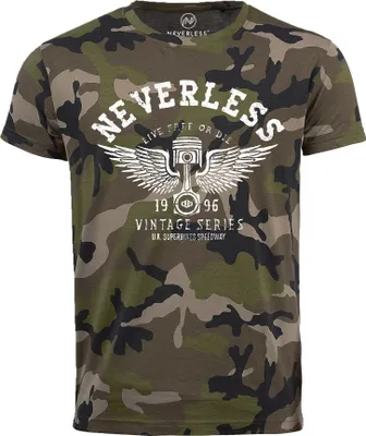 Produktbild von Neverless® Cooles Herren T-Shirt Car Tuning DesignCamouflage Camo-Shirt Tarnmuster camo L