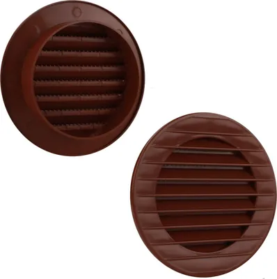 Obrázok produktu pre Ventilačná mriežka, sieťka proti hmyzu, plastová mriežka, odťahová mriežka, ventilačná mriežka, tehlovo červená, Ø 80 mm