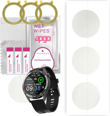 Produktbild von apgo 3 Stück Schutzfolie, Matt, kompatibel mit Tracer SM8V Onyx Smartwatch, Hydrogel Displayschutzfolie mit Positionierhilfe, Displayfolie, robust und kratzfest