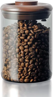 Produktbild von Kaffeedose Glas 900ml Luftdicht mit Ventil für Kaffeebohnen Braun,Vorratsdosen mit Deckel Luftdicht und Einweg-CO₂-Ventil,Kaffeedose Luftdicht