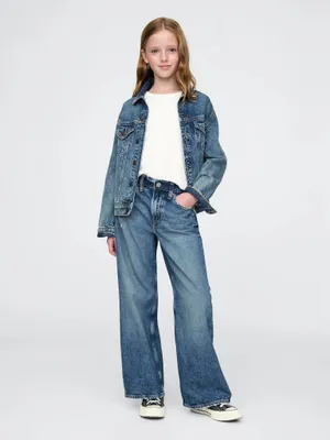 Produktbild von GAP Mädchen Stride Jeans mit Low Rise und weitem Bein, Dunkelblau, Größe 12