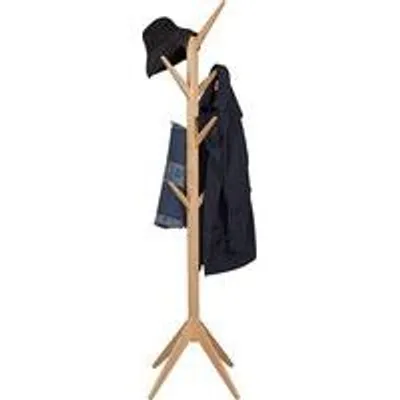 Image de Porte-manteaux sur pied - 8 crochets - Porte-manteaux - Bois haut de gamme - 180 cm - Marron