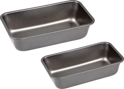 Produktbild von Ibenzoa® Set mit 2 Kastenbackformen für Brot & Gebäck, antihaftbeschichtet, sauerteigbeständig, 27×13×7 cm + 32×13×7 cm, bis 230 °C