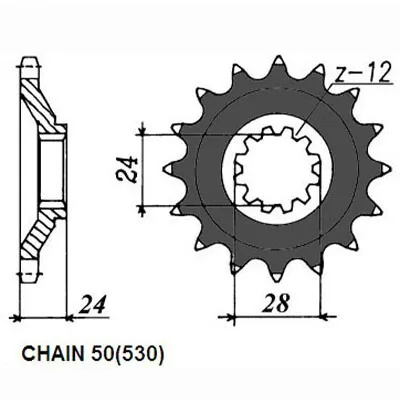 Produktbild von SUNSTAR Kettenritzel 525-18 Vorne für KAWASAKI MOTORCYCLES ZZ-R Stahl