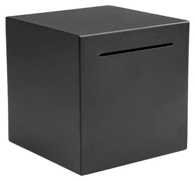 Produktbild von Spardose 12x12 cm, Edelstahl, schwarz