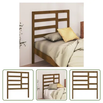 Produktbild von The Living Store Bett-Kopfteil Honigbraun 96x4x104 cm Massivholz Kiefer