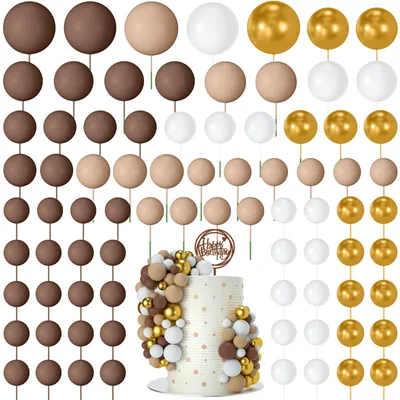 Obrázek produktu pro 80 kusů ozdobných kuliček na dorty, mini balónky, ozdoby na dort