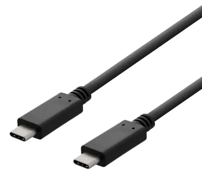 Produktbild von Deltaco USBC-2002, 2 m, USB C, USB C, USB 2.0, 0,48 Gbit/s, Schwarz