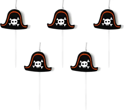 Image de 5 bougies d'anniversaire Pirate Party