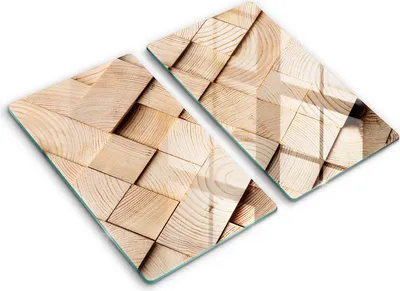 Produktbild von Abdeckung Glas - Küchenabdeckung - 2x30x52 cm - Abdeckplatte -Holzquadrate